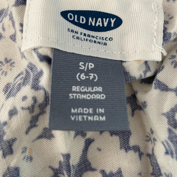 5/$25 Girls' Stylish Old Navy Flower Print Summer Dress Cotton Size S/P (6-7) - Picture 3 of 3